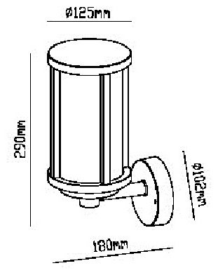 Уличный светильник настенный Arte Lamp E27 40 Вт 29 см купить,NaN