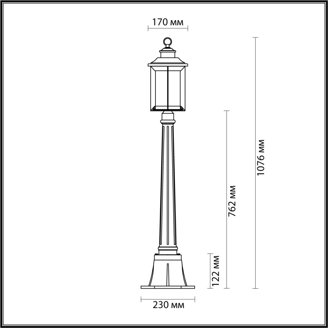 Уличный светильник наземный Odeon Light E27 60 Вт 107.6 см купить,NaN