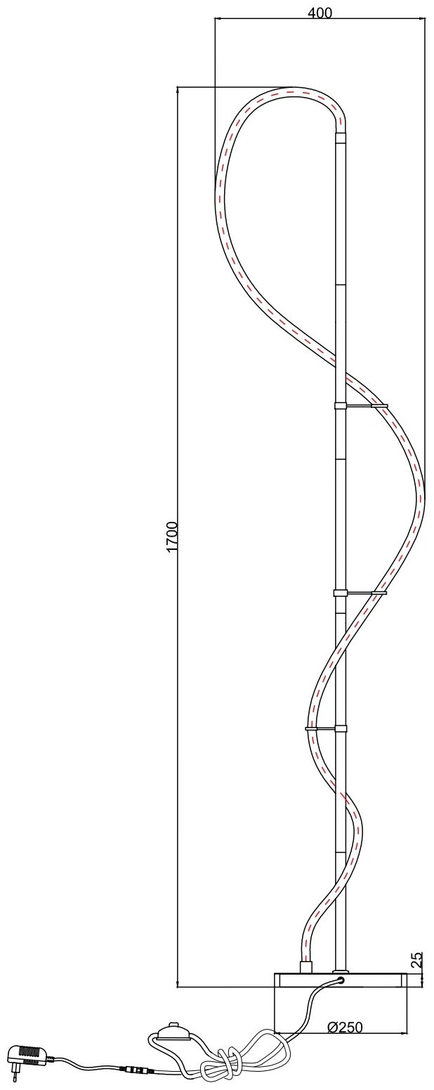 Напольная лампа Arte Lamp KLIMT A2850PN-35PB LED, 30 Вт, металл, акрил купить,NaN