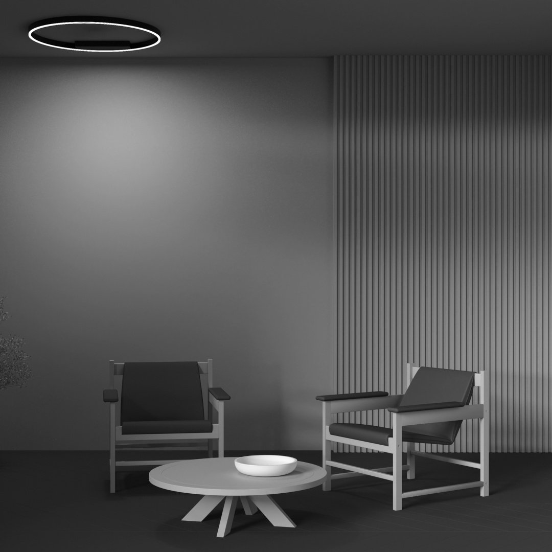 Светильник потолочный SVET KZ LED 49 Вт черный купить,NaN