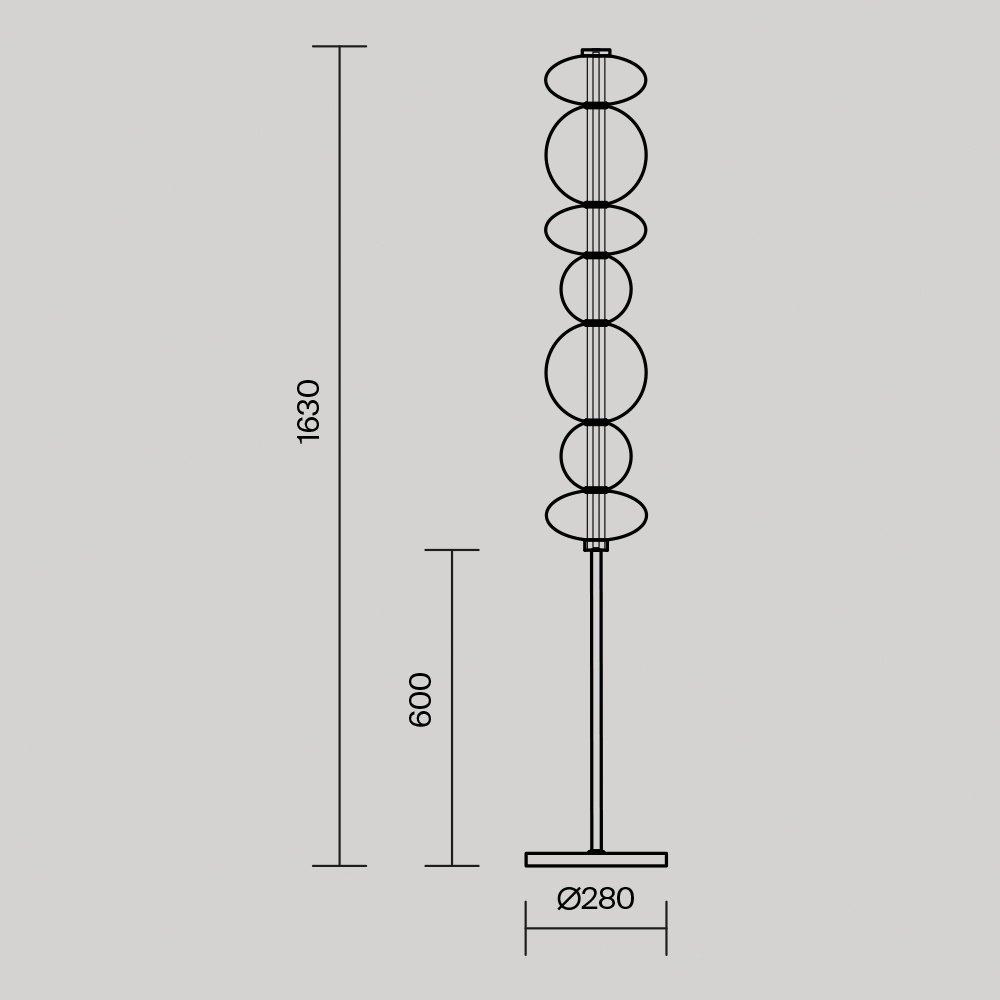 Напольная лампа Maytoni Modern LED, 40 Вт, металл купить,NaN