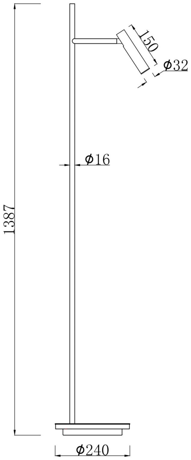 Напольная лампа Maytoni Estudo Z010FL-L8W3K LED, 8 Вт, металл купить,NaN