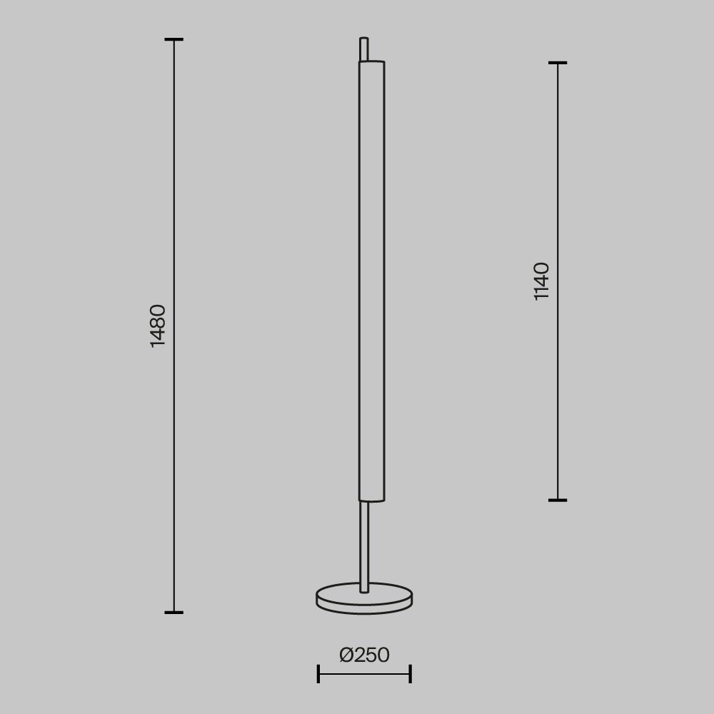 Напольная лампа Maytoni Modern LED, 15 Вт, металл купить,NaN
