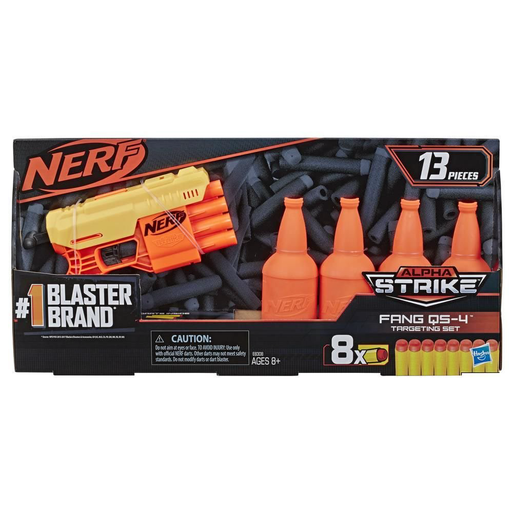 Бластер Hasbro Nerf Alpha Strike Фанг QS-4 Target E8308EU4 оранжевый купить,NaN