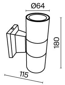 Уличный светильник настенный Maytoni GU10 50 Вт 18 см купить,NaN
