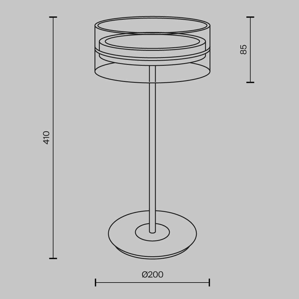 Настольная лампа Maytoni Modern MOD348TL-L14BBS3K LED, 14 Вт, металл купить,NaN