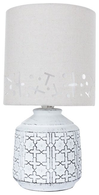 Настольная лампа Arte Lamp A4007LT-1WH E14, 40 Вт, ткань, керамика купить,NaN