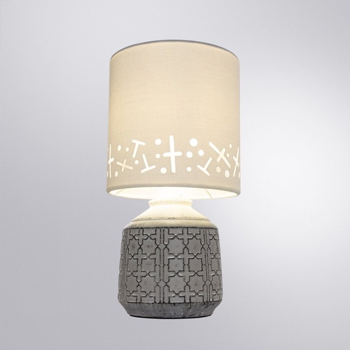 Настольная лампа Arte Lamp A4007LT-1GY E14, 40 Вт, ткань, керамика купить,NaN