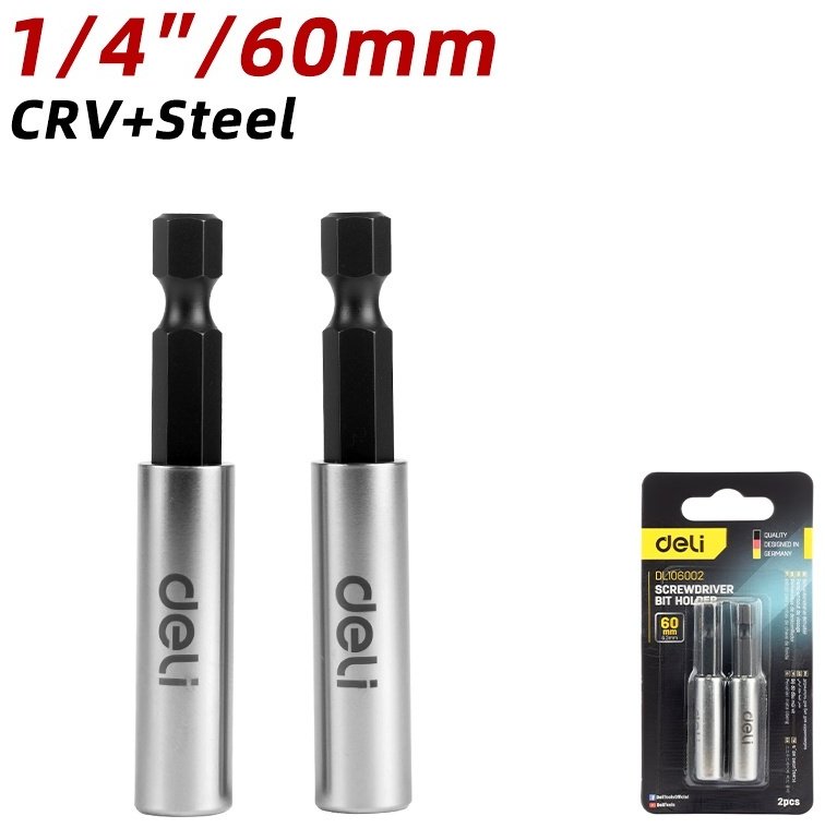 Удлинитель прямой 1/4 DELI EDL106002, 2 шт