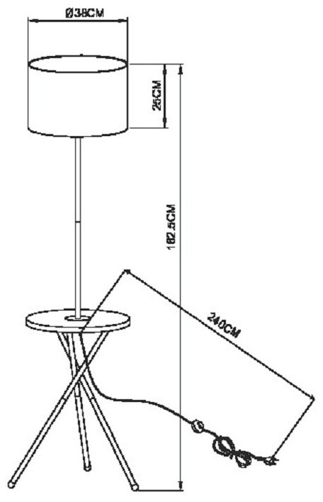 Напольная лампа Arte Lamp COMBO A2070PN-1BK E27, 60 Вт, металл купить,NaN