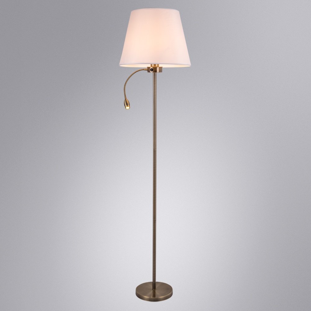 Напольная лампа Arte Lamp ELBA A2581PN-2AB E27, 60 Вт, металл, ткань купить,NaN