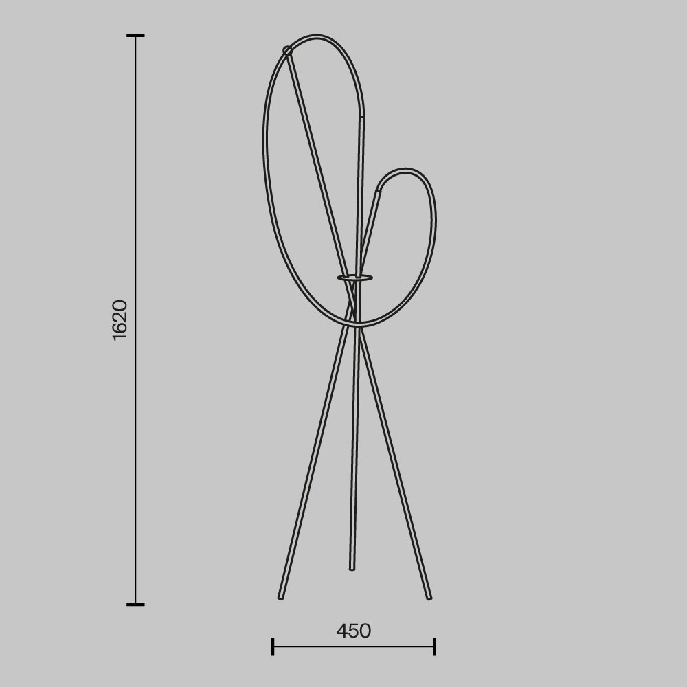 Напольная лампа Maytoni Modern LED, 36 Вт, алюминий купить,NaN