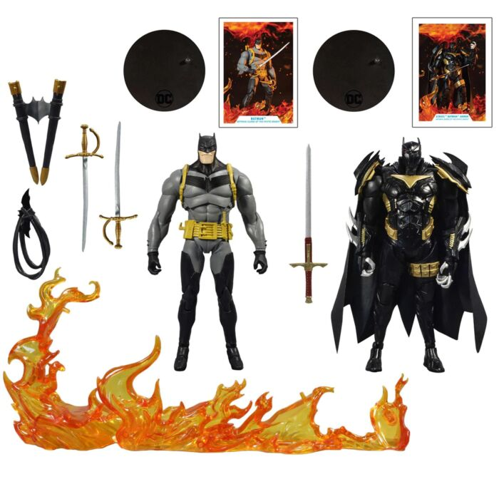 Набор фигурок McFarlane DC Multiverse Batman Curse of the White Knight Batman vs Azrael Batman Armor 18 см купить,NaN