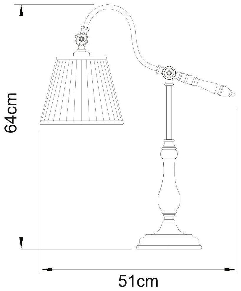 Настольная лампа Arte Lamp A1509LT-1PB E27, 60 Вт, металл, ткань купить,NaN