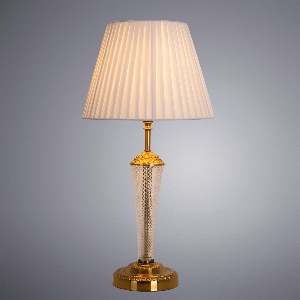 Настольная лампа Arte Lamp Gracie A7301LT-1PB E27, 40 Вт, металл, ткань купить,NaN
