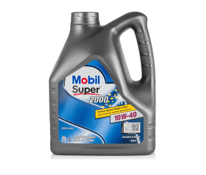 Моторное масло Mobil Super 2000 10W40 4л полусинтетическое 