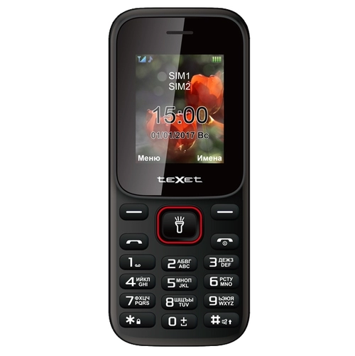 Мобильный телефон TeXet TM-128 Black-Red