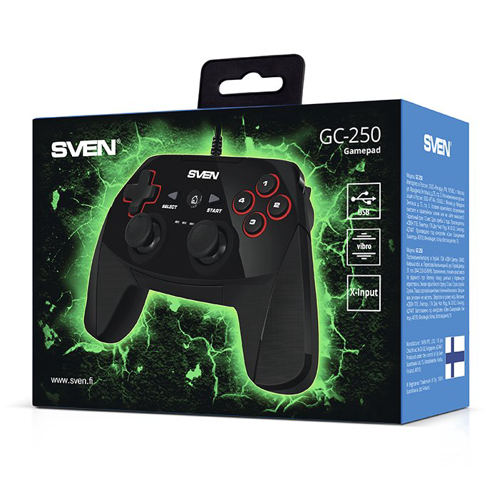 Геймпад Sven GC-250 черный купить,NaN