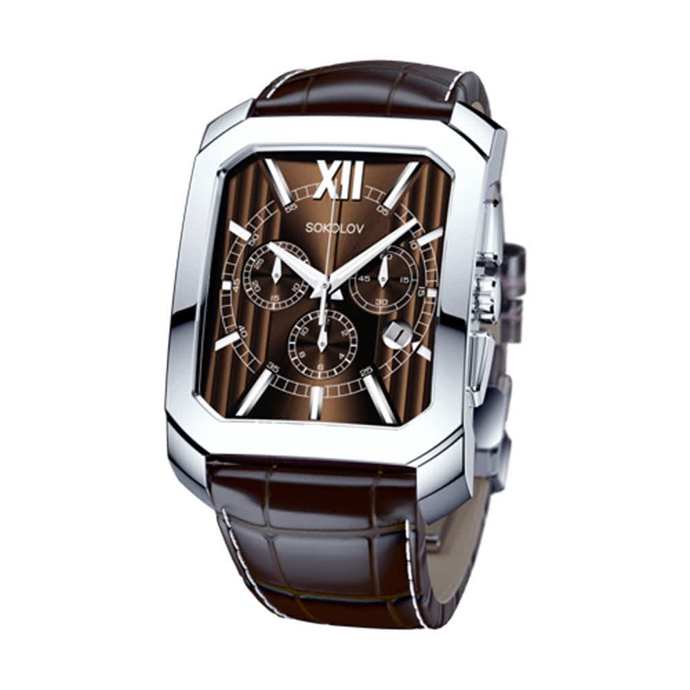  Часы Кварцевые Sokolov 144.30.00.000.04.02.3 55.19гр Серебро 925 Silver Black купить,329000