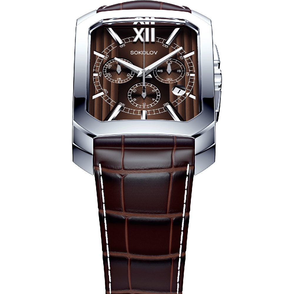  Часы Кварцевые Sokolov 144.30.00.000.04.02.3 55.19гр Серебро 925 Silver Black купить,329000