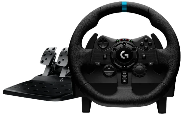 Контроллер для игровых симуляторов  Logitech G923 гоночный руль и педали WU0007 Black