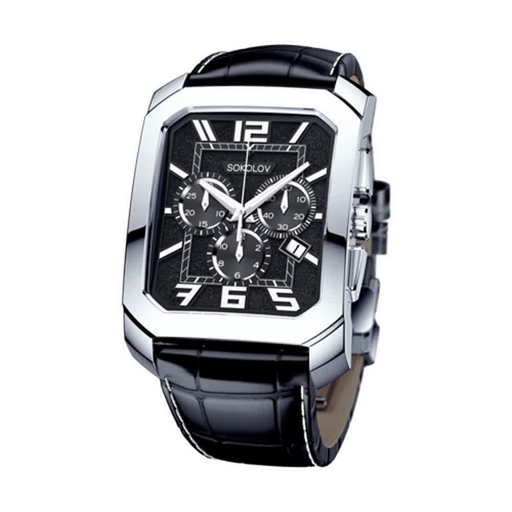 Часы Кварцевые Sokolov 144.30.00.000.07.01.3 54.31 гр Серебро 925 Silver Black