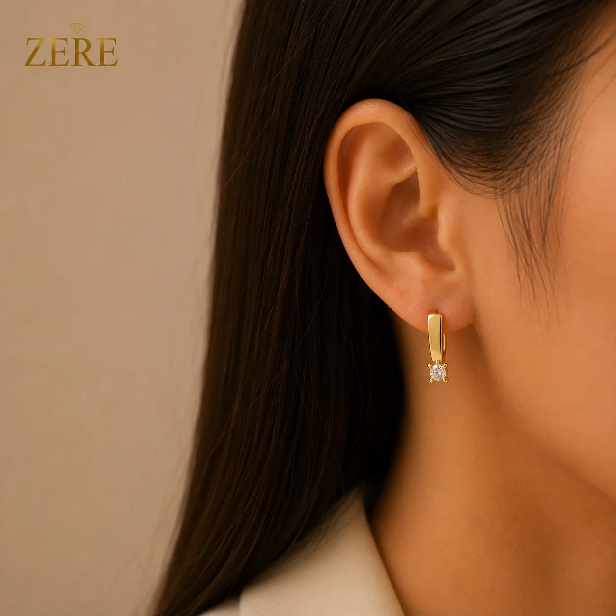 Серьги Zere ZR240710 жёлтое золото 3.33гр  купить,276050