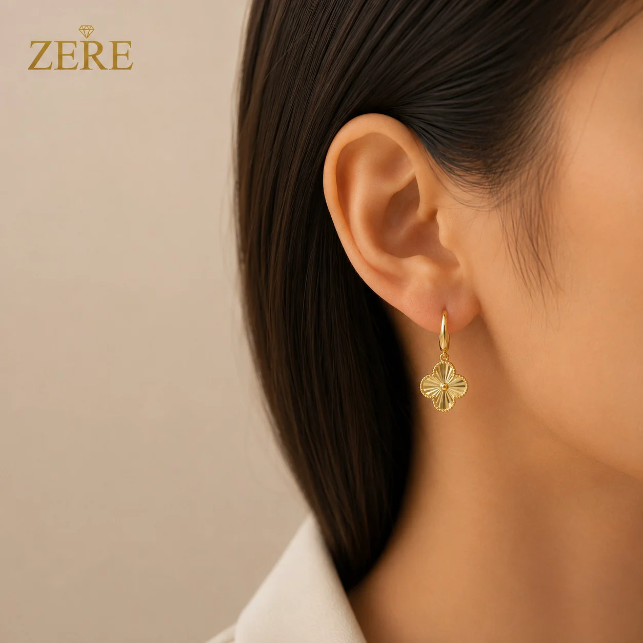 Серьги Zere ZR240704 жёлтое золото 4.13гр  купить,344050
