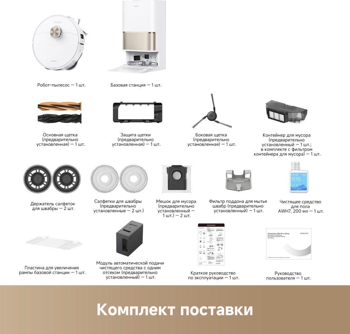 Робот-пылесос DREAME L50s Pro Ultra белый купить,414990