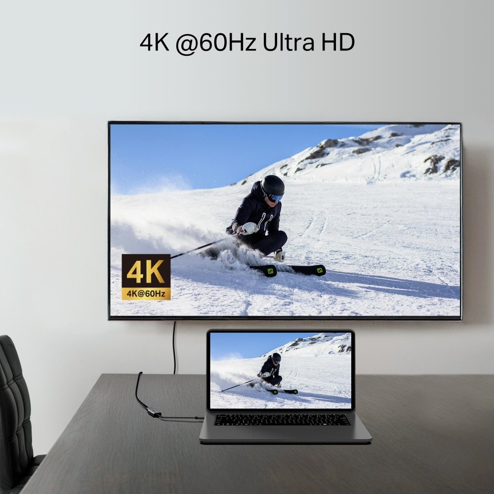 Переходник TP-LINK USB TypeC (F), HDMI (F), 0.1 м, UA520C черный купить,NaN