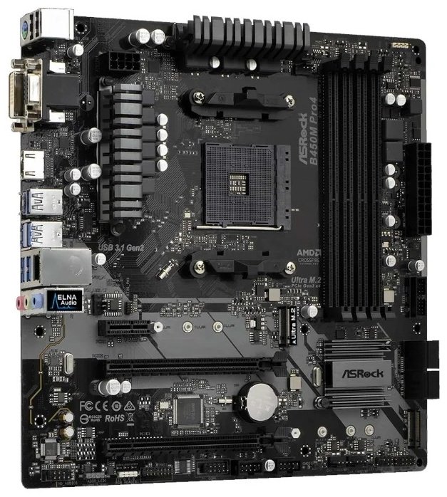 Материнская плата ASRock B450M Pro4 купить,NaN