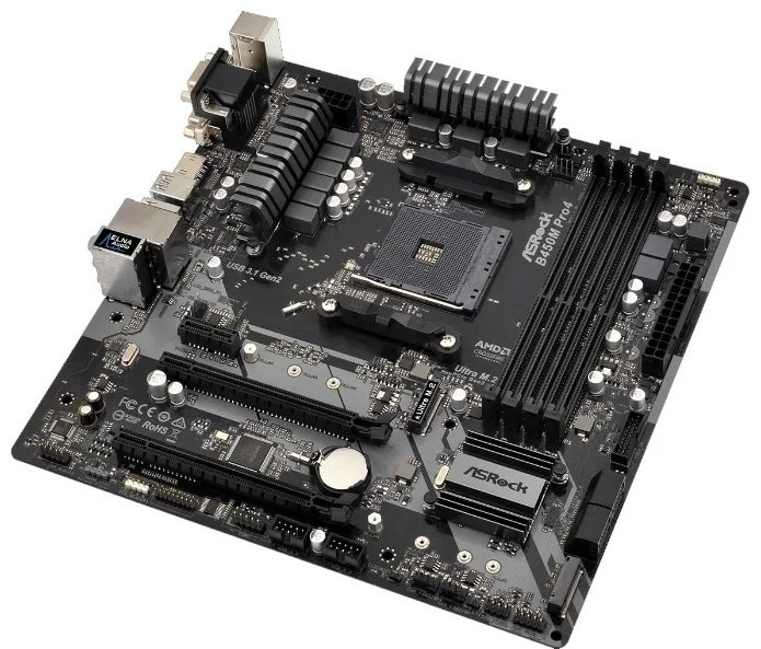 Материнская плата ASRock B450M Pro4 купить,NaN