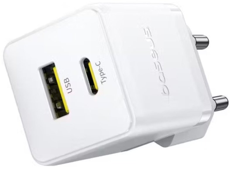 Зарядное устройство Baseus Palm C+U 30W USB Type-C, USB 30 Вт белый купить,NaN