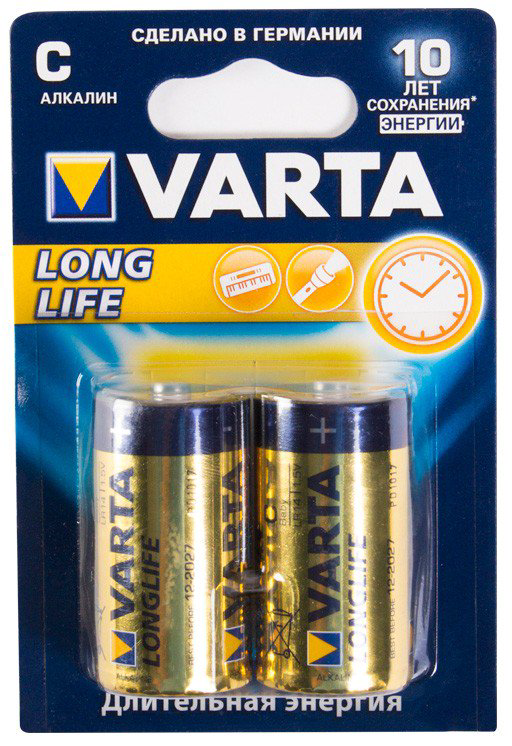 Батарейки VARTA Longlife Baby LR14/ C 1.5Vx2 купить,NaN