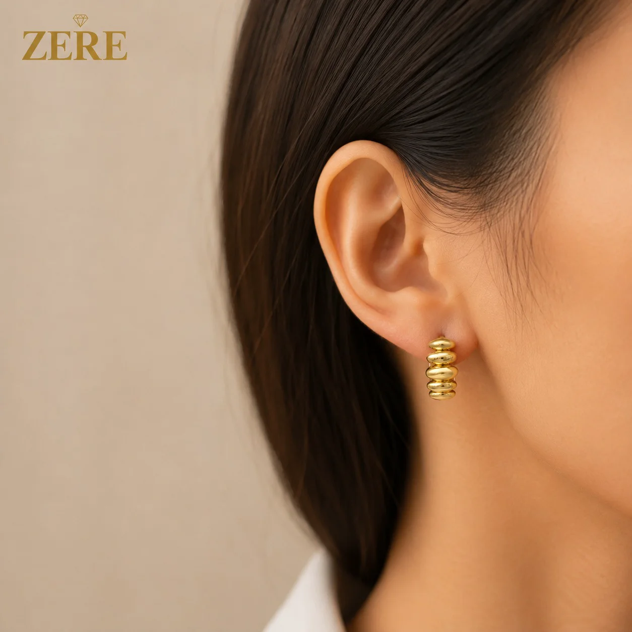 Серьги Zere ZR240703 жёлтое золото 2.75гр  купить,226750