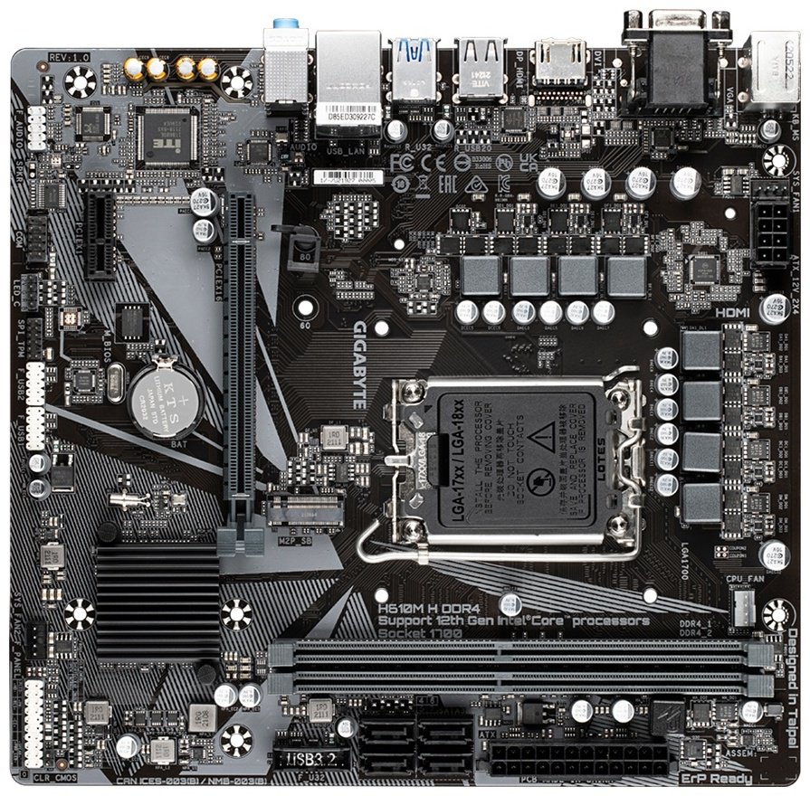 Материнская плата GIGABYTE H610M H DDR4 купить,NaN