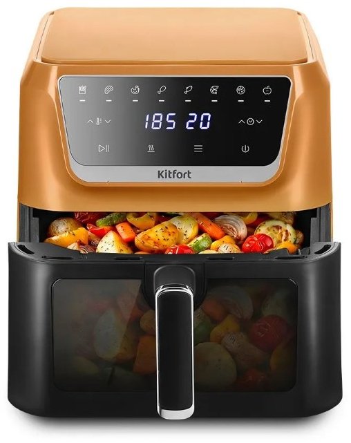 Аэрогриль Kitfort КТ-8105 7.7 л черный, бронзовый