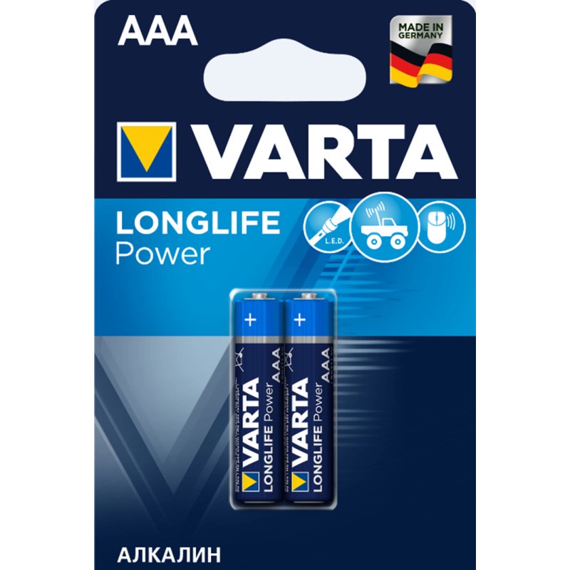 Батарейка Varta High Energy Micro 1.5V-LR03/AAA 2 шт купить,NaN