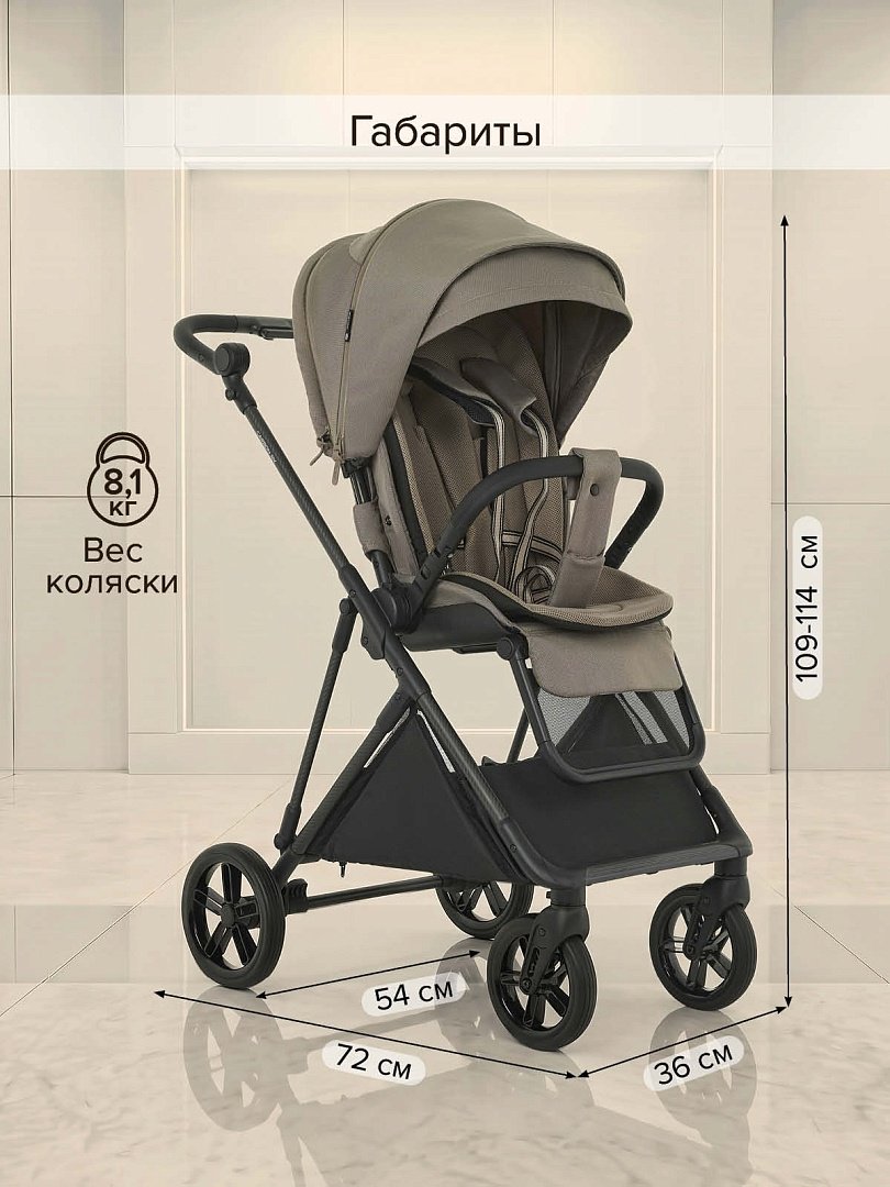 Коляска прогулочная Pituso Carbon RX/X-666/Tuareg Beige/рама carbon, коричневый купить,183400