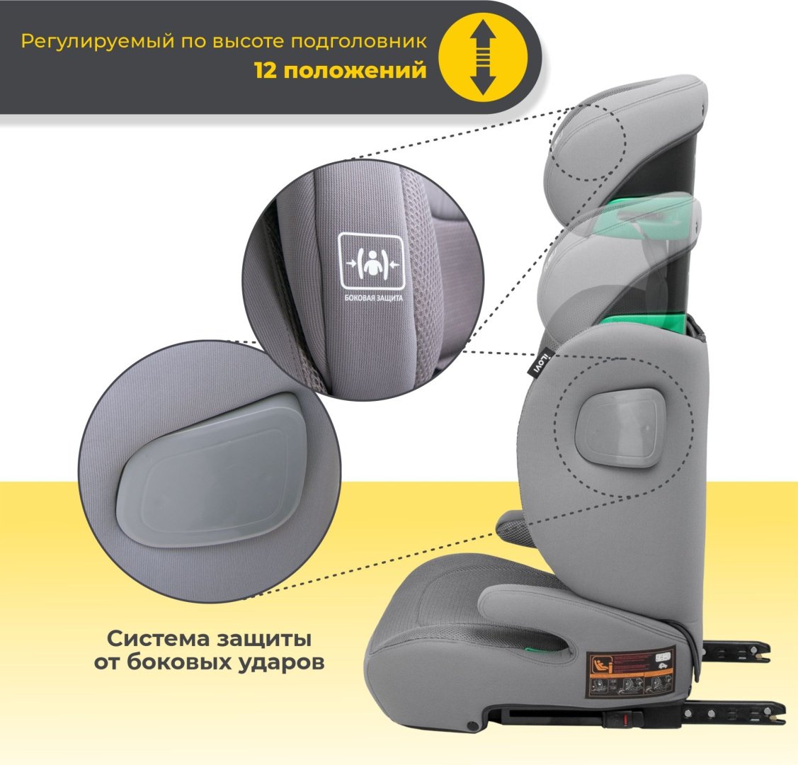 ILovi Автокресло до 12 лет 2/3 (15-36 кг) коричневый