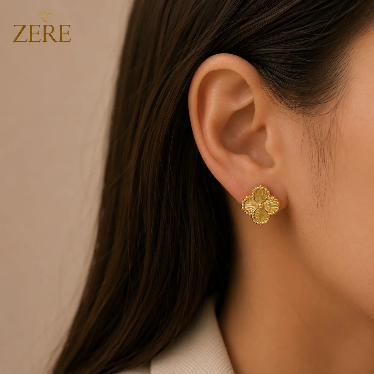 Серьги Zere ZR240715 четырехлистник жёлтое золото 3.8гр - ForteMarket Серьги Zere ZR240715 четырехлистник жёлтое золото 3.8гр купить,316000