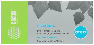 Картриджи CACTUS CF361X голубой (cyan) купить,NaN