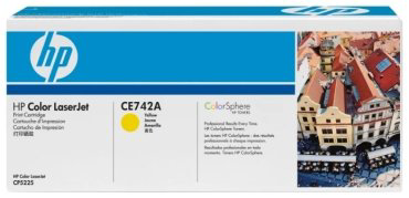 Картриджи HP CE742A желтый (yellow)