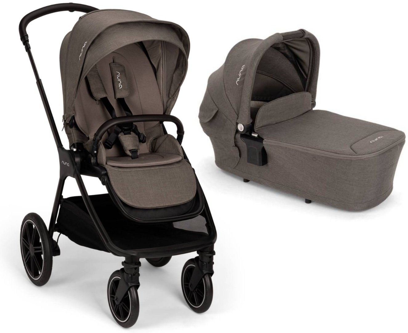 Коляска универсальная 2 в 1 Nuna Triv LX + Lytl Carry Cot Thunder, серый купить,381400