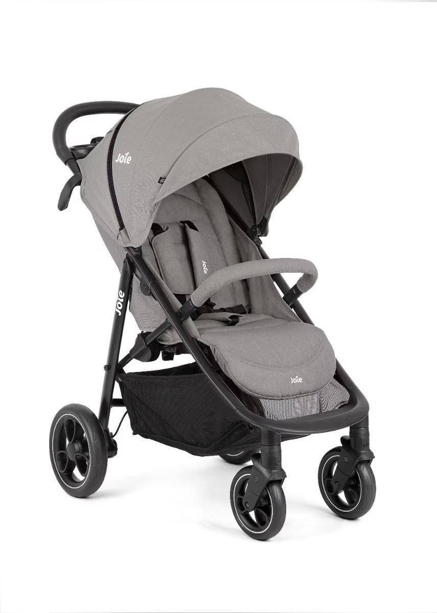 Коляска универсальная 2 в 1 Joie Litetrax Pebble/Soft Carry Cot Shale, черный, серый
