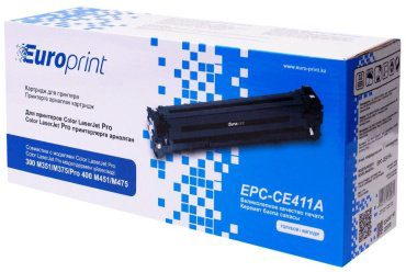 Картриджи Europrint EPC-CE411A голубой