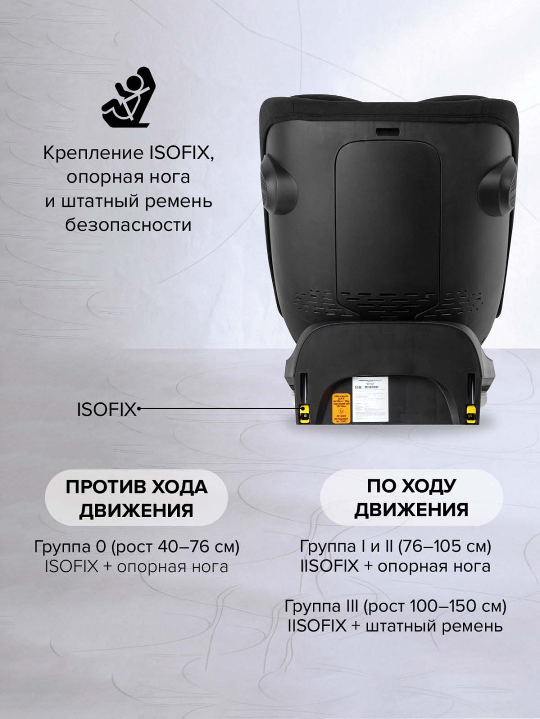 Pituso Автокресло до 12 лет 0/1/2/3 (до 36 кг) черный купить,98000