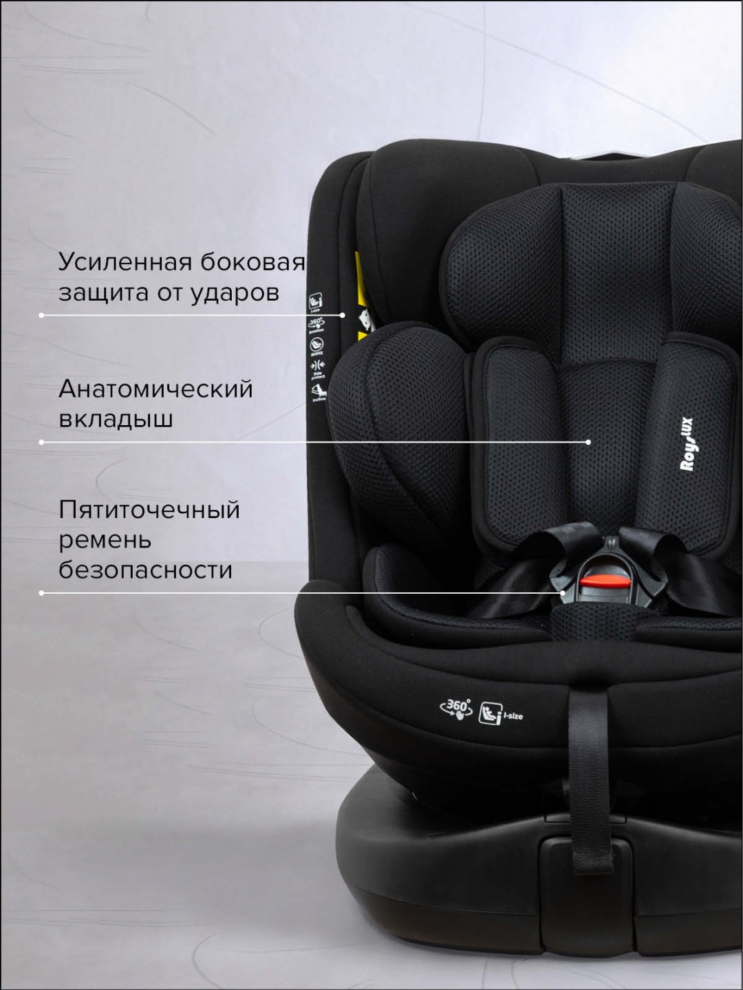 Pituso Автокресло до 12 лет 0/1/2/3 (до 36 кг) черный купить,98000