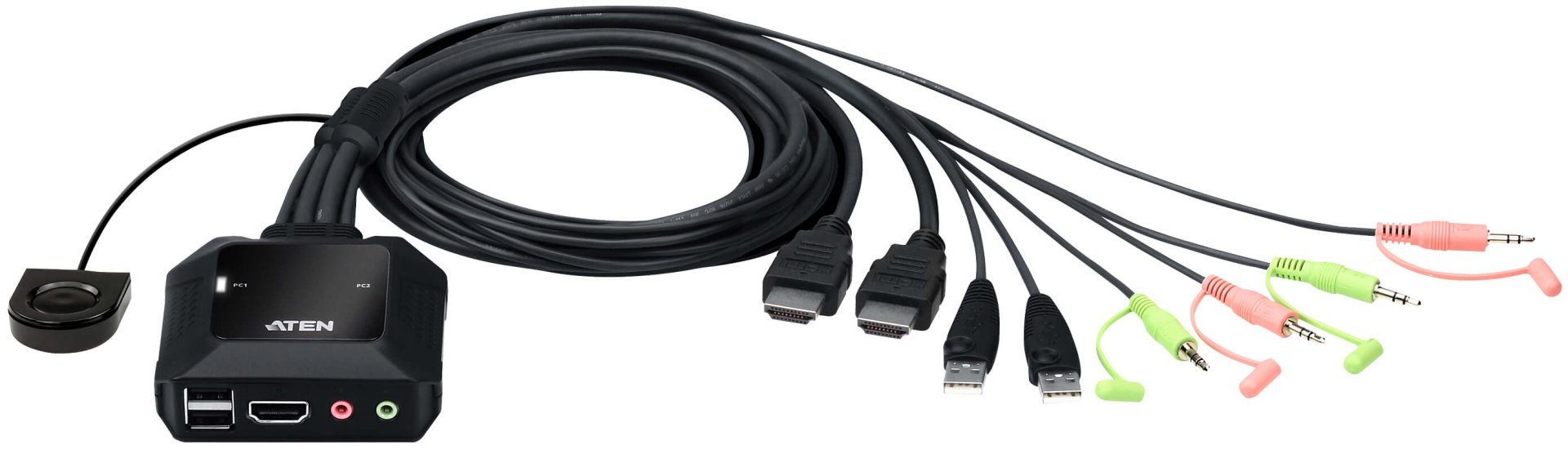 KVM-переключатель ATEN USB 3.0 A - HDMI 1.2 м CS22H-AT