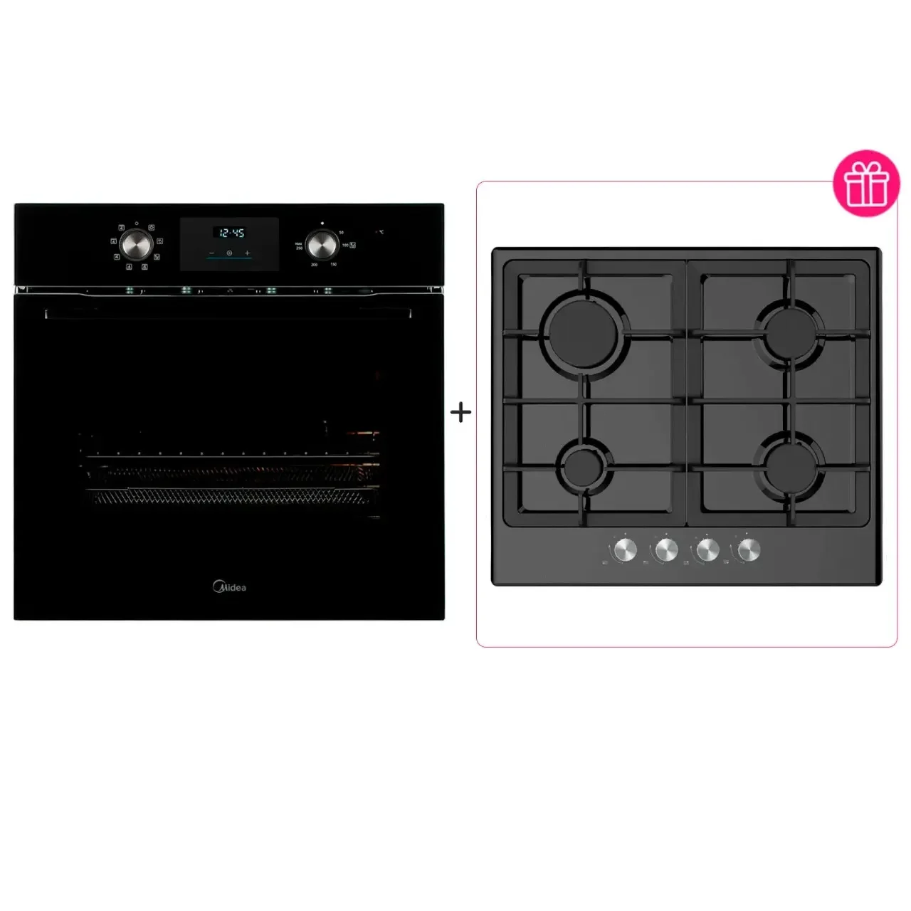 Духовой шкаф Midea MO 22800 GB + варочная поверхность Midea MG 606 B Black